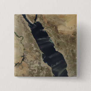 Badge Carré 5 Cm Plumes de la poussière au-dessus de la Mer Rouge