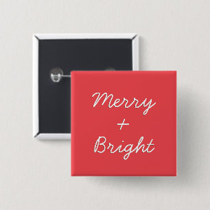 Badge Carré 5 Cm Plus Signer Math Humour Joyeux + Noël brillant