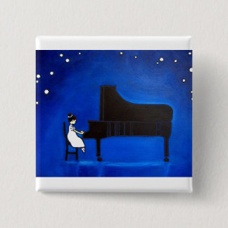 Badge Carré 5 Cm Poches complètement d'amour - le bouton de moment