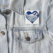 Badge Carré 5 Cm Poème de coeur de libellule (En situation)