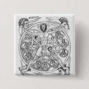 Badge Carré 5 Cm Poésie et musique