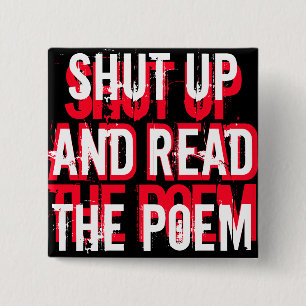 BADGE CARRÉ 5 CM POÈTES DANS LA DÉTRESSE FERMÉE VERS LE HAUT DU