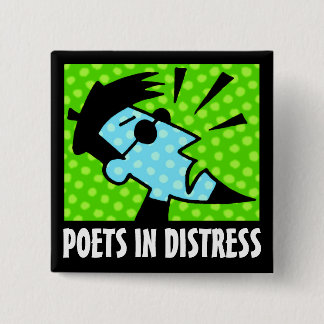 BADGE CARRÉ 5 CM POETS IN DISTRESS DADDY COOL BUTTON