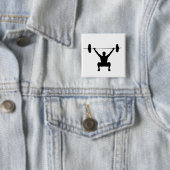 Badge Carré 5 Cm Poids (En situation)