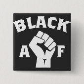 Badge Carré 5 Cm Poing AF noir (Devant)