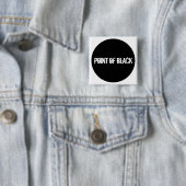Badge Carré 5 Cm Point of Black (En situation)