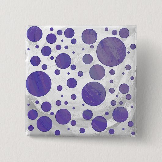 Badge Carré 5 Cm Pointe Polka Smear Blueberry (Devant)
