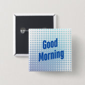 Badge Carré 5 Cm Points Bleus du bon matin (Devant & derrière)