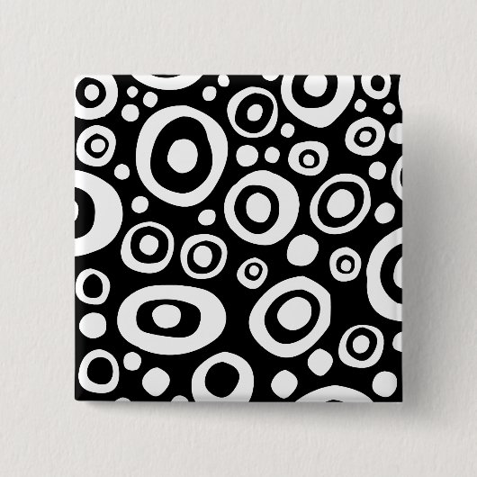 Badge Carré 5 Cm Points et cercles - 04 - Customisés (Devant)