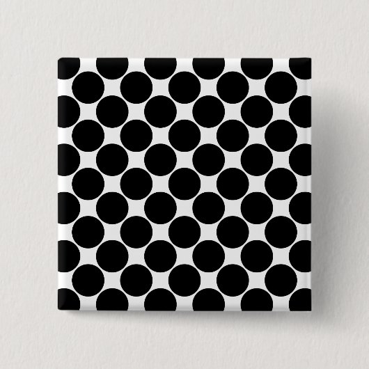 Badge Carré 5 Cm Points noirs et blancs 2. (Devant)