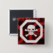 Badge Carré 5 Cm Poison - Customisé (Devant & derrière)