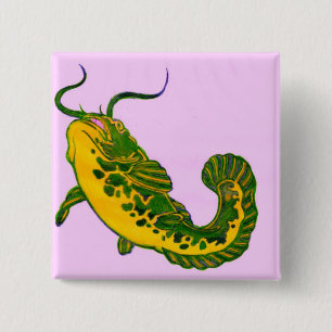 Badge Carré 5 Cm Poisson 02a