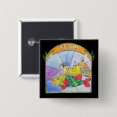 Badge Carré 5 Cm Poisson Camogli (Devant & derrière)