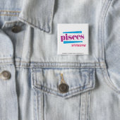 Badge Carré 5 Cm Poissons pourpres (En situation)