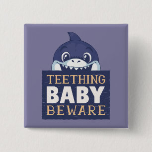 Badge Carré 5 Cm Poitrine de bébé requin