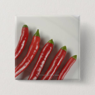 Badge Carré 5 Cm Poivrons de piment rouge