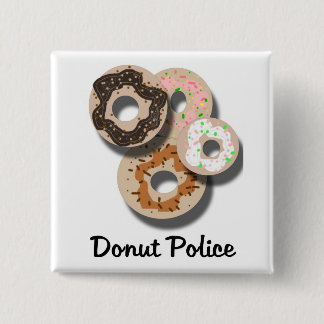 Badge Carré 5 Cm Police de beignet