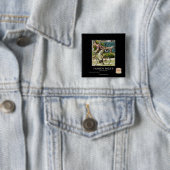 Badge Carré 5 Cm Police de mode (En situation)