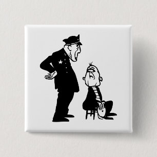 Badge Carré 5 Cm Police et cambriolage