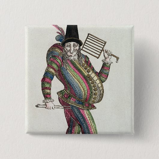 Badge Carré 5 Cm Polichinelle (Devant)