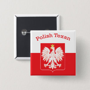Badge Carré 5 Cm Polish Texan Eagle Shield