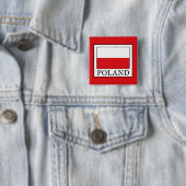 Badge Carré 5 Cm Pologne (En situation)