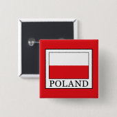Badge Carré 5 Cm Pologne (Devant & derrière)