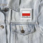 Badge Carré 5 Cm Polska (En situation)