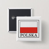 Badge Carré 5 Cm Polska (Devant & derrière)