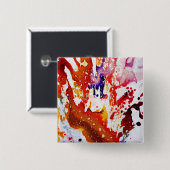 Badge Carré 5 Cm Polychromoptique #1A by Michael Moffa (Devant & derrière)