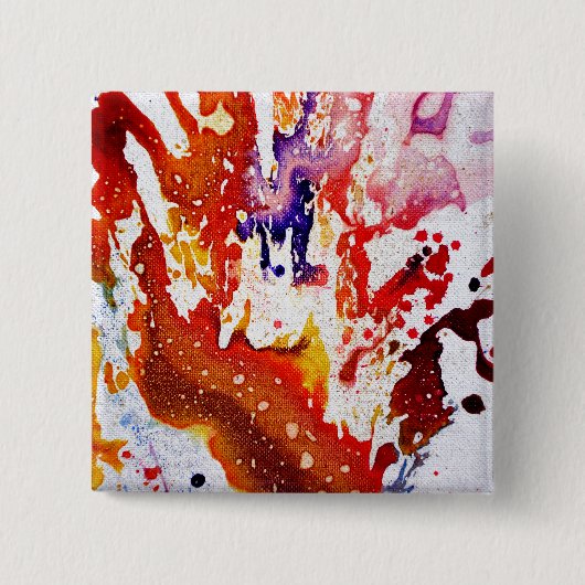 Badge Carré 5 Cm Polychromoptique #1A by Michael Moffa (Devant)