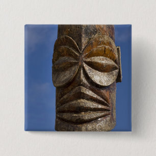 Badge Carré 5 Cm Polynésie française, Îles Cook, Rarotonga,