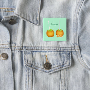 Badge Carré 5 Cm Pommes de caramel
