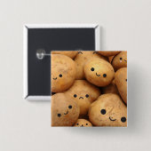 Badge Carré 5 Cm Pommes de terre (Devant & derrière)