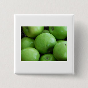 Badge Carré 5 Cm Pommes vertes