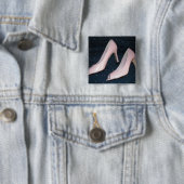 Badge Carré 5 Cm Pompes/chaussures à talon élevé rose (En situation)