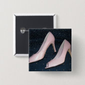 Badge Carré 5 Cm Pompes/chaussures à talon élevé rose (Devant & derrière)