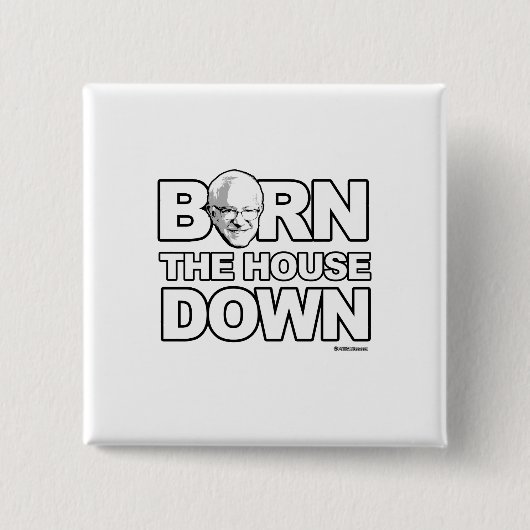 Badge Carré 5 Cm Ponceuses de Bernie - Berne la Chambre vers le bas (Devant)