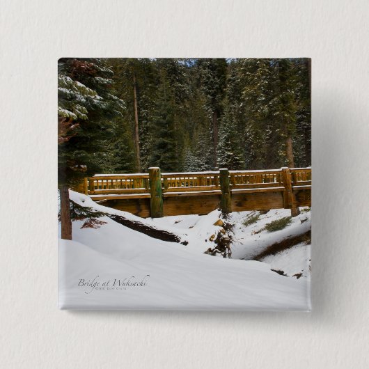 Badge Carré 5 Cm Pont à Wuksachi (Devant)