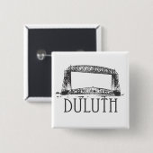 Badge Carré 5 Cm Pont aérien de Duluth (Devant & derrière)