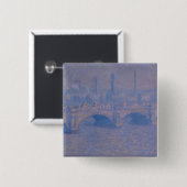 Badge Carré 5 Cm Pont Claude Monet Waterloo (Devant & derrière)