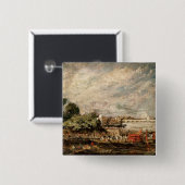 Badge Carré 5 Cm Pont de John Constable | Waterloo de Whiteh (Devant & derrière)