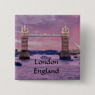 Badge Carré 5 Cm Pont de la tour de Londres
