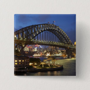 Badge Carré 5 Cm Pont de Sydney Harbour et Park Hyatt Sydney Hotel