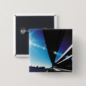 Badge Carré 5 Cm Pont en arc-en-ciel, Tokyo (Devant & derrière)