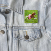 Badge Carré 5 Cm Pony à Tutu (En situation)
