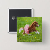 Badge Carré 5 Cm Pony à Tutu (Devant & derrière)