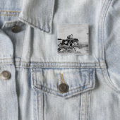Badge Carré 5 Cm Pony Express américain (En situation)