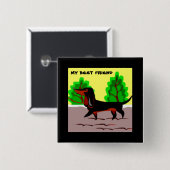 Badge Carré 5 Cm Pooch - (Devant & derrière)