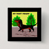 Badge Carré 5 Cm Pooch - (Devant)